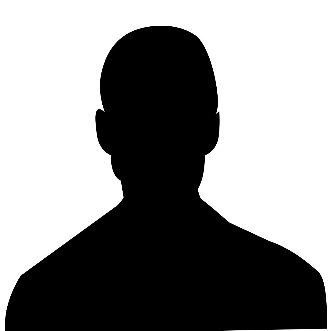 Silhouette of a male head